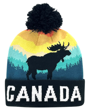 Landmark Beanies - Canada Moose with Sunset