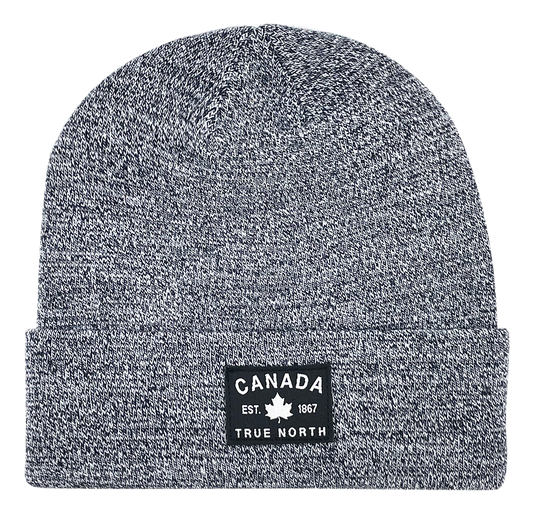 Canada Fabric Patch Knit Toques - Heather Colours