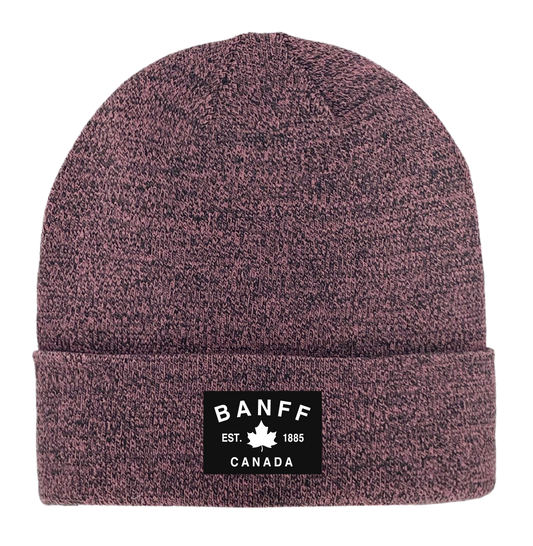 Banff Fabric Patch Knit Toques - Heather Colours