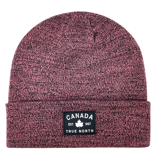Canada Fabric Patch Knit Toques - Heather Colours