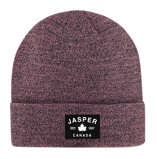 Jasper Fabric Patch Knit Toques - Heather Colours