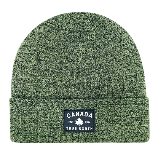 Canada Fabric Patch Knit Toques - Heather Colours
