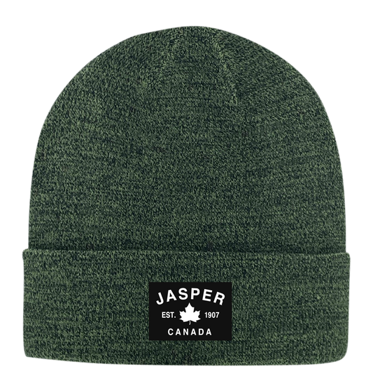 Jasper Fabric Patch Knit Toques - Heather Colours