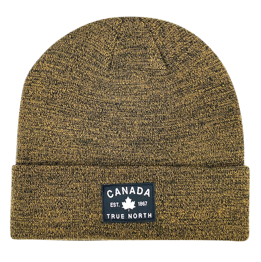 Canada Fabric Patch Knit Toques - Heather Colours
