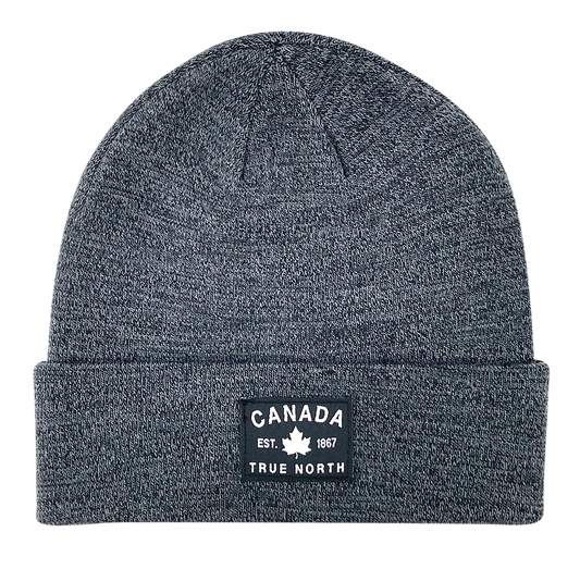 Canada Fabric Patch Knit Toques - Heather Colours