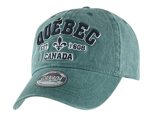 Baseball Cap, Retro Wash - Quebec