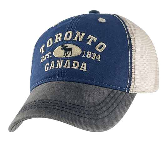 Toronto Baseball Hats - Stone Washed Vintage Moose Meshback