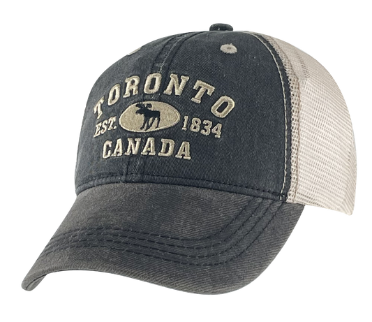Toronto Baseball Hats - Stone Washed Vintage Moose Meshback