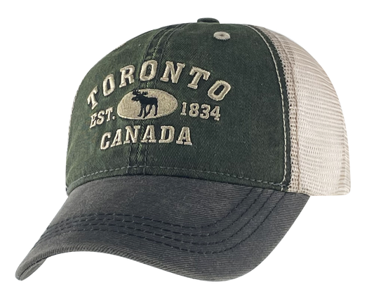 Toronto Baseball Hats - Stone Washed Vintage Moose Meshback