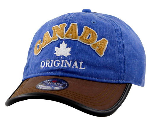 Canada Baseball Hat - Cotton Twill with Vegan Leather Trim