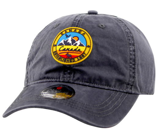 Canada Baseball Hat - Cotton with Enzyme Wash with Rubber Patch