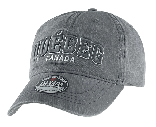 Quebec Baseball Hats Washed Tone-on-Tone
