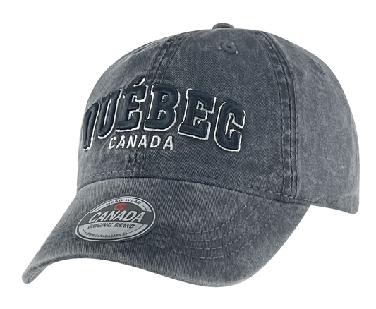 Quebec Baseball Hats Washed Tone-on-Tone