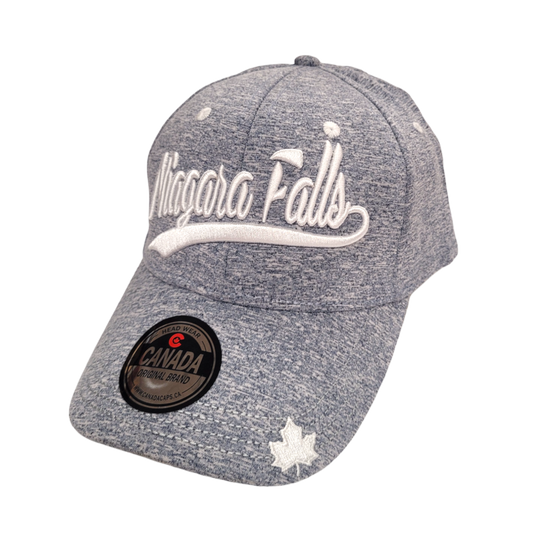 Niagara Falls Baseball Hats - Micro Fiber Sports Cap - Salt & Pepper Colours
