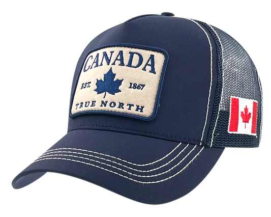 Canada Meshback Hat with Large Canada Sleek Patch and Flag on side