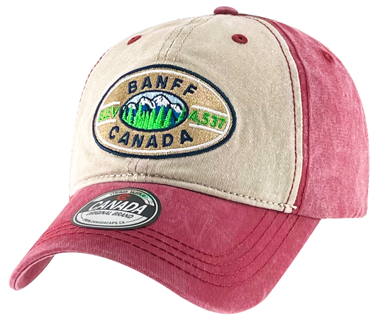 Washed Cotton Hat with Embroidered Patch - Banff
