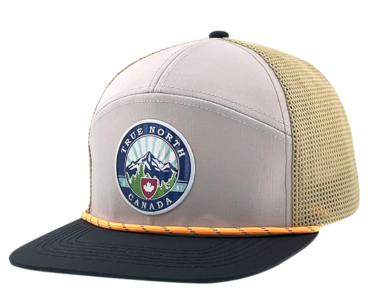 Canada Stylish Flat brim Cap with Metallic Patch and Mesh