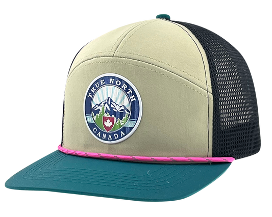 Canada Stylish Flat brim Cap with Metallic Patch and Mesh