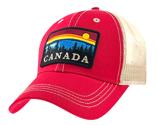 Canada Meshback with Large Embroidery Outdoor Scene Patch