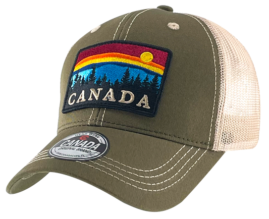 Canada Meshback with Large Embroidery Outdoor Scene Patch