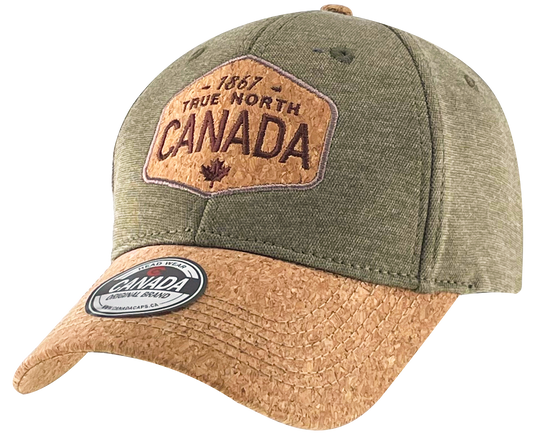 Canada Thick Jersey Material Hat with Cork Patch and Cork Peak