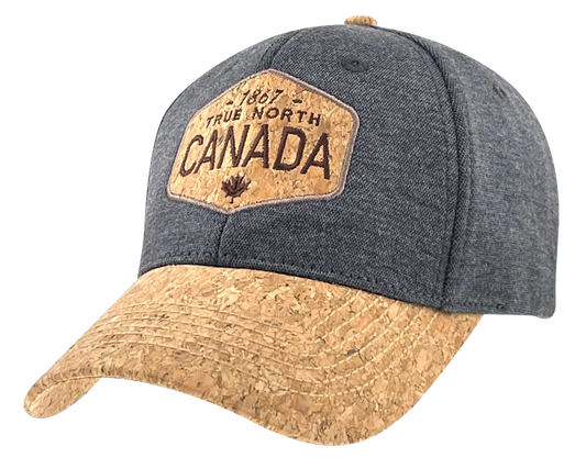 Canada Thick Jersey Material Hat with Cork Patch and Cork Peak