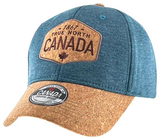 Canada Thick Jersey Material Hat with Cork Patch and Cork Peak