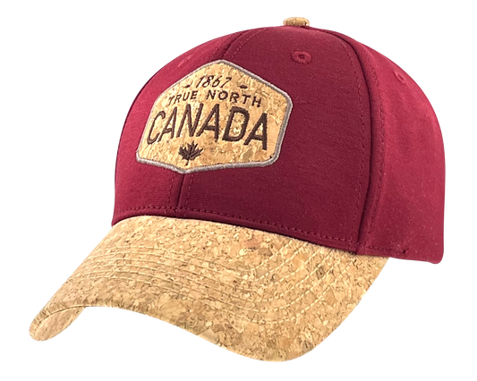 Canada Thick Jersey Material Hat with Cork Patch and Cork Peak