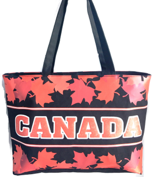 Canada Canvas Tote Bag - Maple Leaves