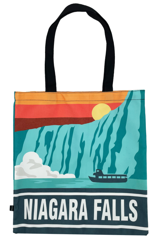 Canvas Tote Bags with Niagara Falls Scene