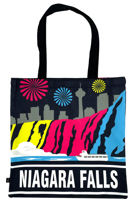 Canvas Tote Bags with Niagara Falls Scene
