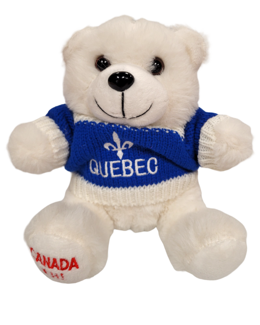 Furry Plush with Knitted Sweater Quebec