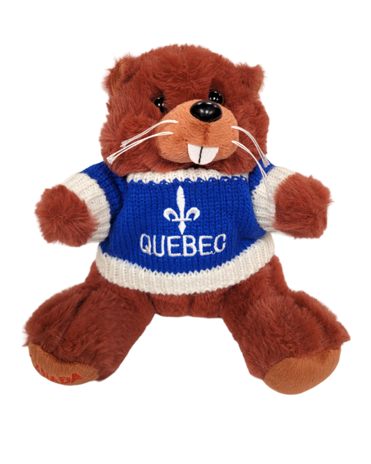 Furry Plush with Knitted Sweater Quebec