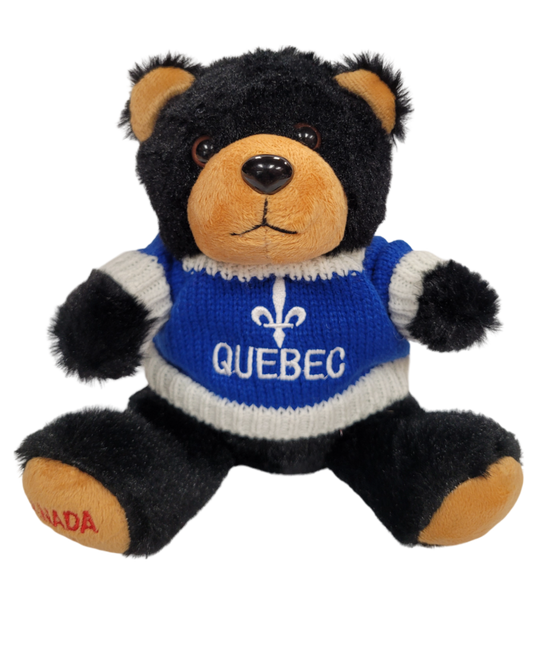 Furry Plush with Knitted Sweater Quebec