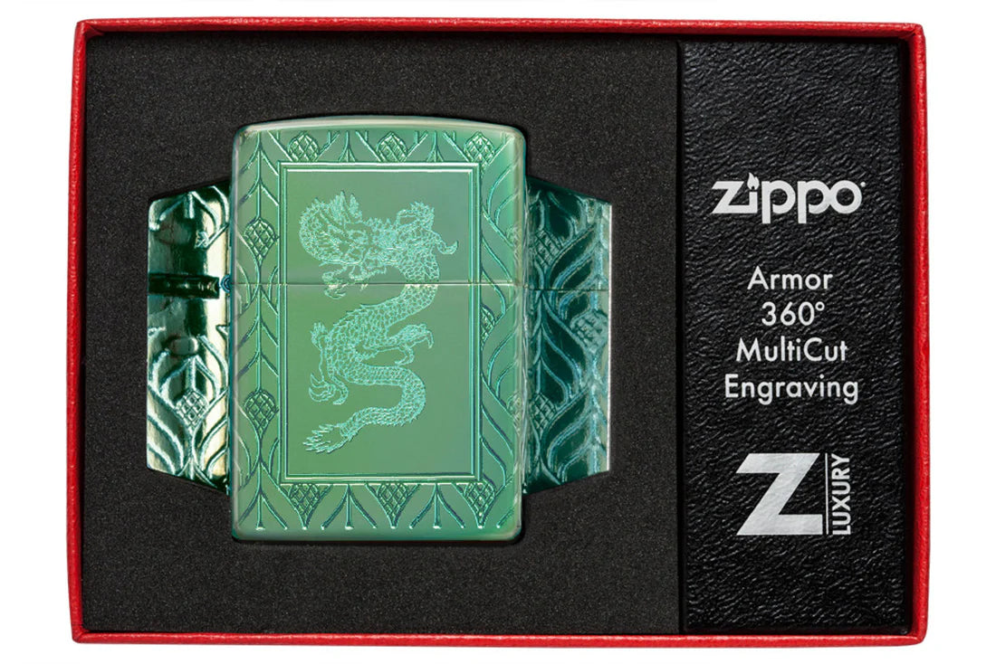 ZIPPO Armor HP Green Elegant Dragon (49054)
