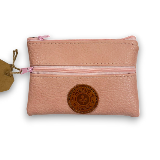 Quebec Vegan Leather Coin Purses w/Zippers Rectangle