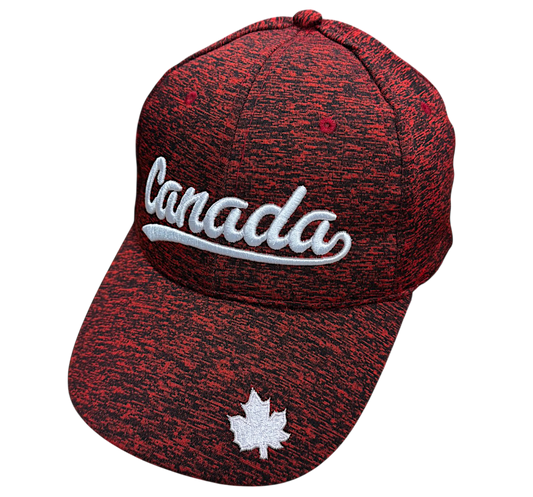 Canada Baseball Hats - Micro Fiber Sports Cap - Salt & Pepper Colours