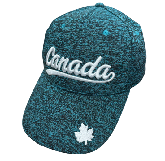 Canada Baseball Hats - Micro Fiber Sports Cap - Salt & Pepper Colours