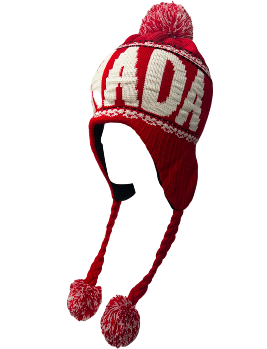 Canada Deluxe Earflap Helmet Toque with Fleece Lining