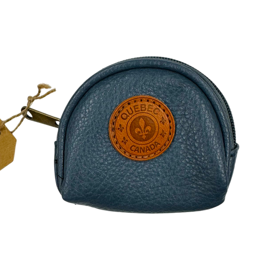 Quebec Vegan Leather Coin Purses w/Zippers Oval