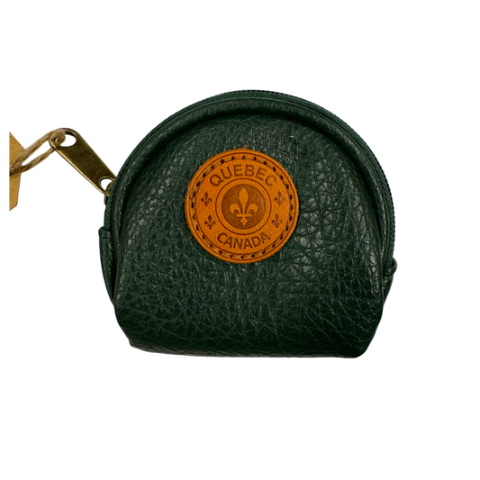 Quebec Vegan Leather Coin Purses w/Zippers Oval