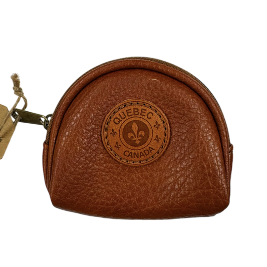 Quebec Vegan Leather Coin Purses w/Zippers Oval