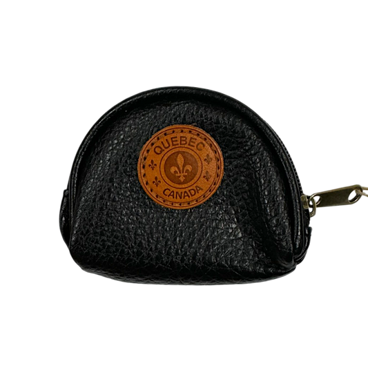Quebec Vegan Leather Coin Purses w/Zippers Oval