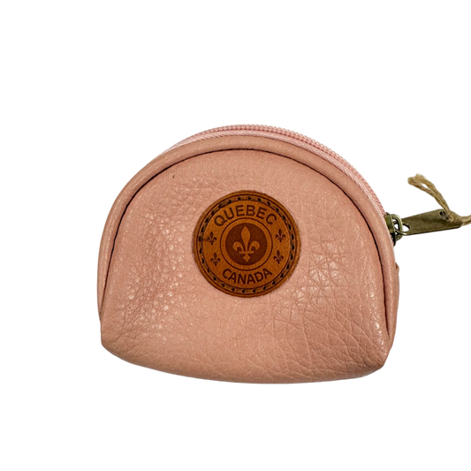 Quebec Vegan Leather Coin Purses w/Zippers Oval