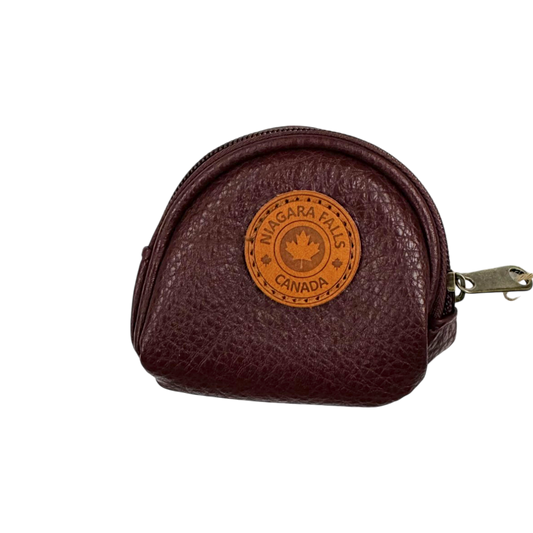 Niagara Falls Vegan Leather Coin Purses w/Zippers Oval