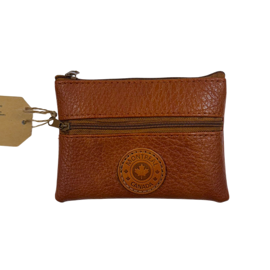 Montreal Vegan Leather Coin Purses w/Zippers Rectangle