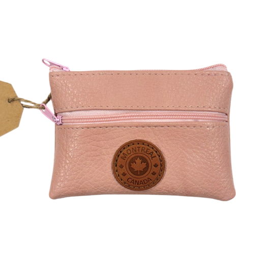 Montreal Vegan Leather Coin Purses w/Zippers Rectangle