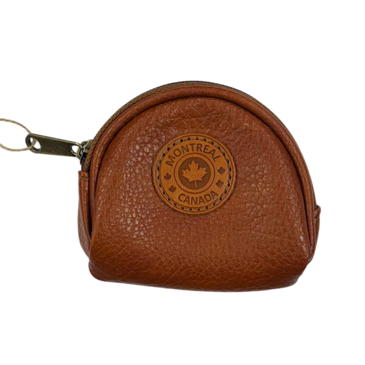 Montreal Vegan Leather Coin Purses w/Zippers Oval