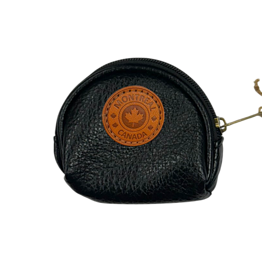 Montreal Vegan Leather Coin Purses w/Zippers Oval