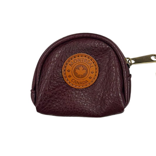 Montreal Vegan Leather Coin Purses w/Zippers Oval